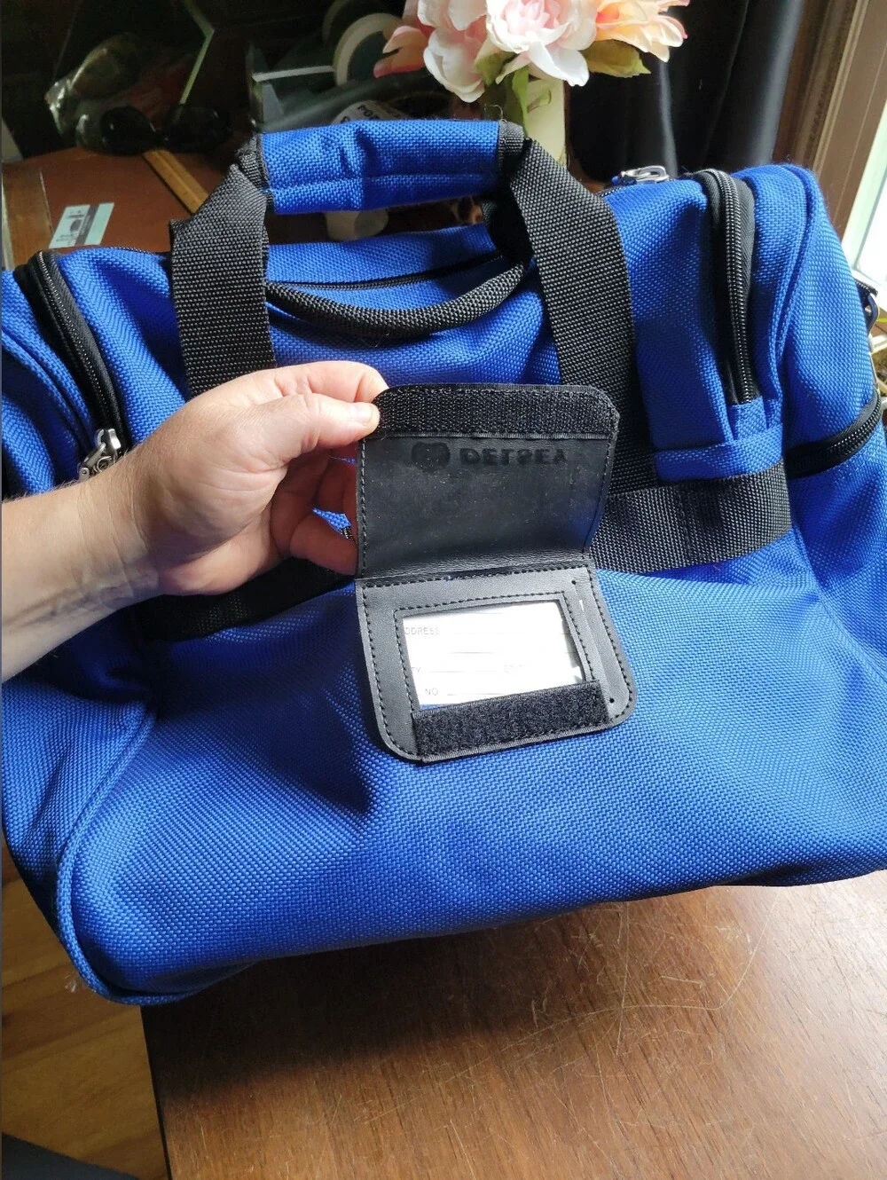 Delsey Carry-On Blue Weekender Travel Overnight Bag Shoulder Strap